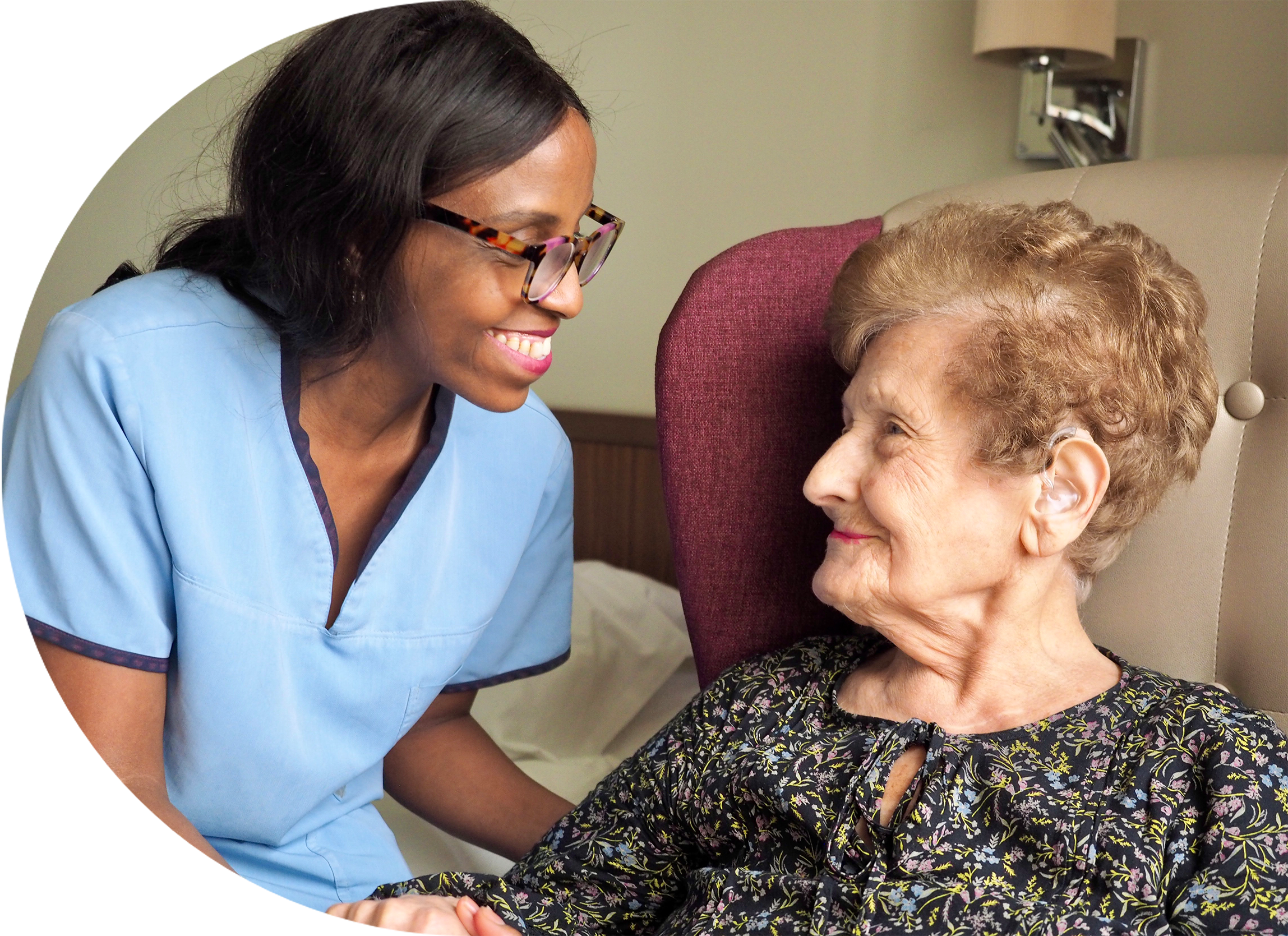 Engage | Jewish Care staff interacting with a resident