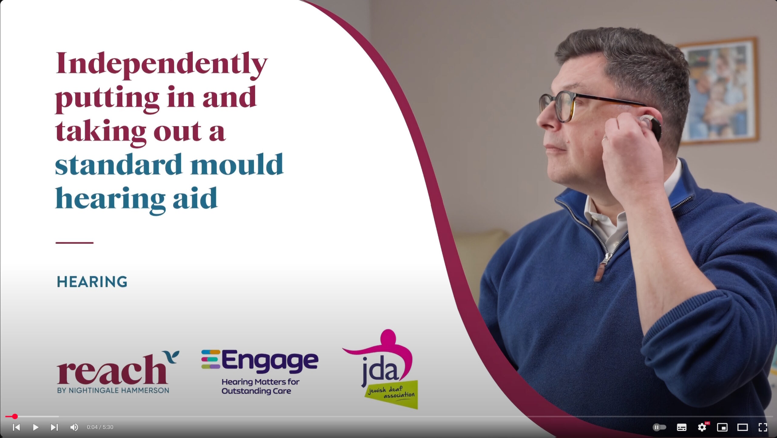 Independently putting in and taking out a standard fit aid